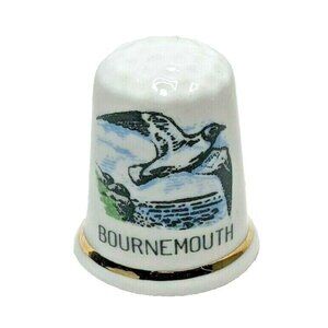 Fontygary Pottery Town of Bournemouth Souvenir Collectors Bone China Thimble